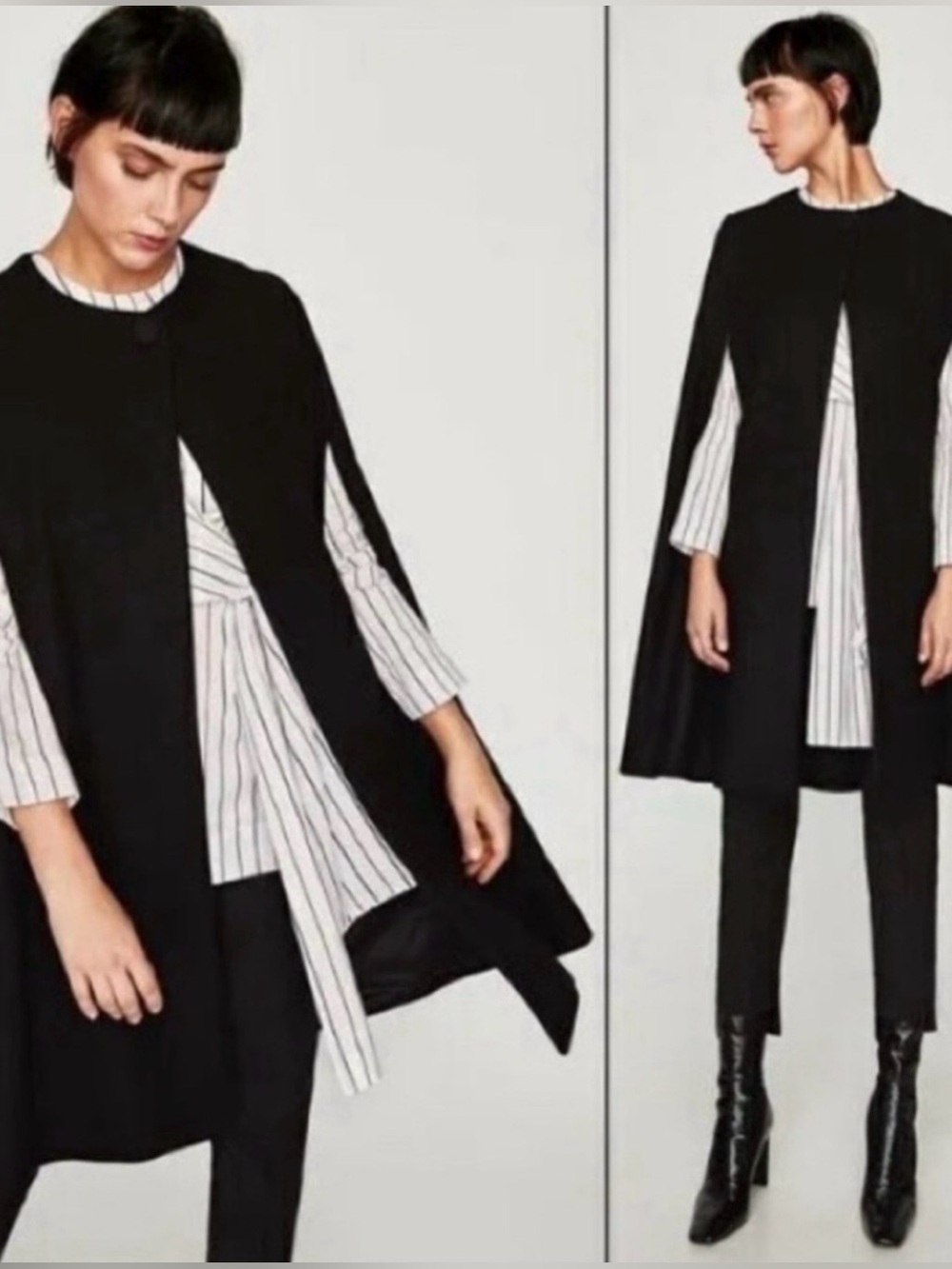 Zara Black Cape Coat